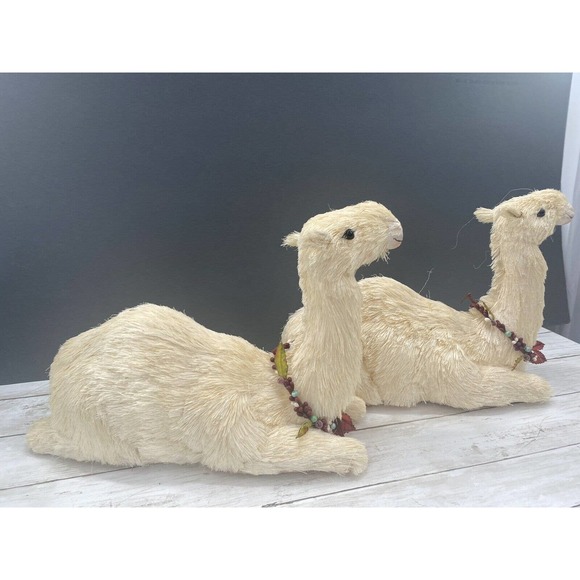 Trademark Exclusive Large Pair Decorative Nativity SITTING Lamas/Camels 11x16" - Picture 12 of 12